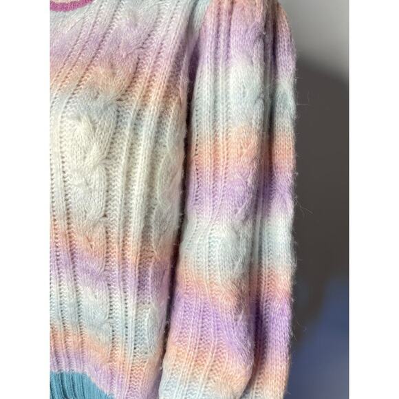 KARLIE women’s pullover cable knit sweater size M - Picture 7 of 10